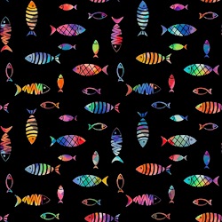 Black - Colorful Fish